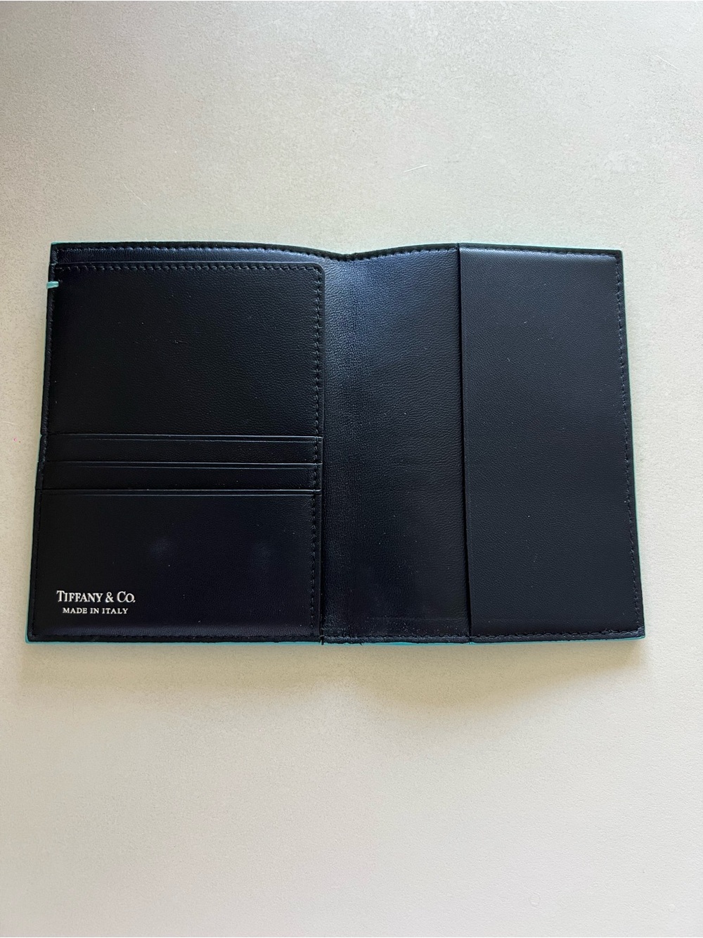 Tiffany & Co. Blue Leather Passport Cover - Picture 3 of 4